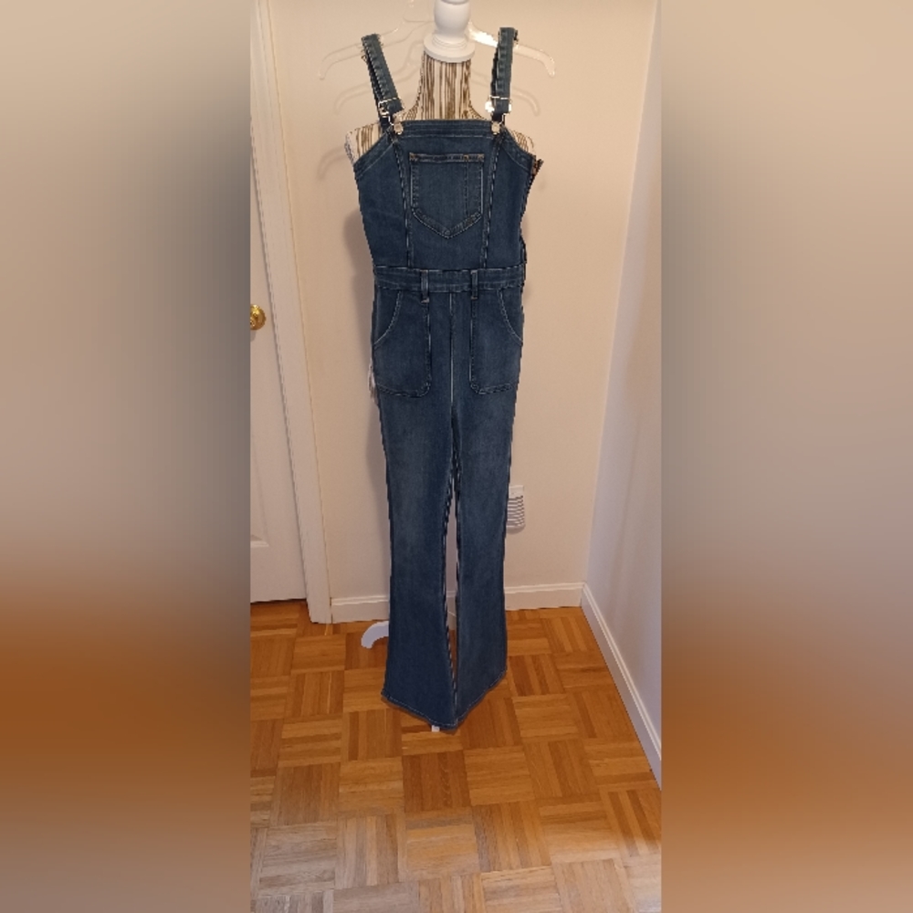 Tularosa Leah Flare Denim Overalls